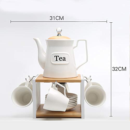 20 Juegos De Juego De Café Con Juego De Té, Porcelana Blanca De Estilo Europeo Simple, Hecha De Porcelana China, Hecha A Mano, Regalos, Menaje, Cafetería