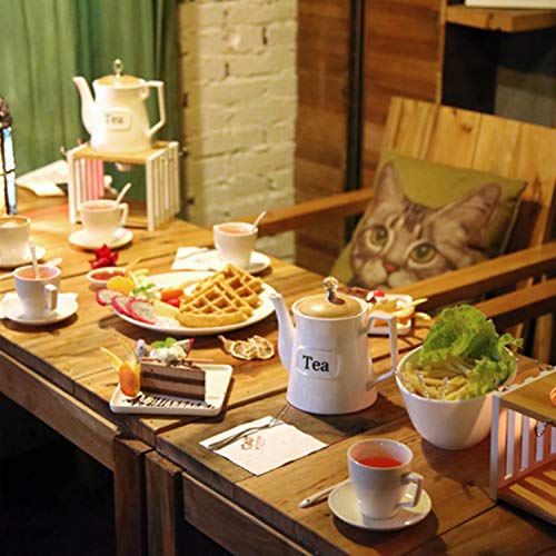 20 Juegos De Juego De Café Con Juego De Té, Porcelana Blanca De Estilo Europeo Simple, Hecha De Porcelana China, Hecha A Mano, Regalos, Menaje, Cafetería
