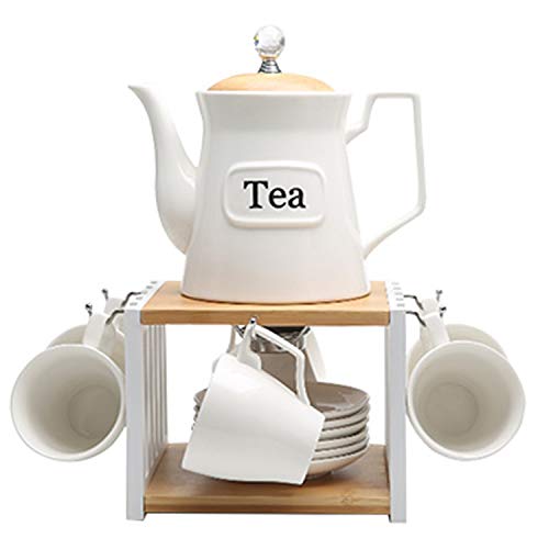 20 Juegos De Juego De Café Con Juego De Té, Porcelana Blanca De Estilo Europeo Simple, Hecha De Porcelana China, Hecha A Mano, Regalos, Menaje, Cafetería
