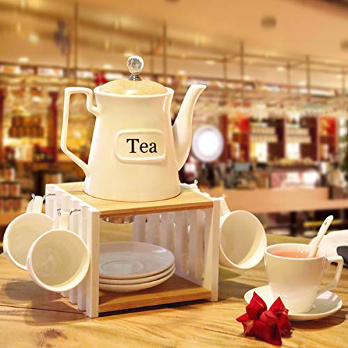 20 Juegos De Juego De Café Con Juego De Té, Porcelana Blanca De Estilo Europeo Simple, Hecha De Porcelana China, Hecha A Mano, Regalos, Menaje, Cafetería