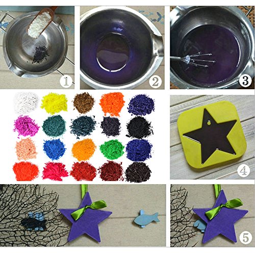 20 pcs Colorantes para Velas Tintes para Velas de Parafina Cera Soja 20 Colores Fabricación de Velas DIY Artesanía Manualidad