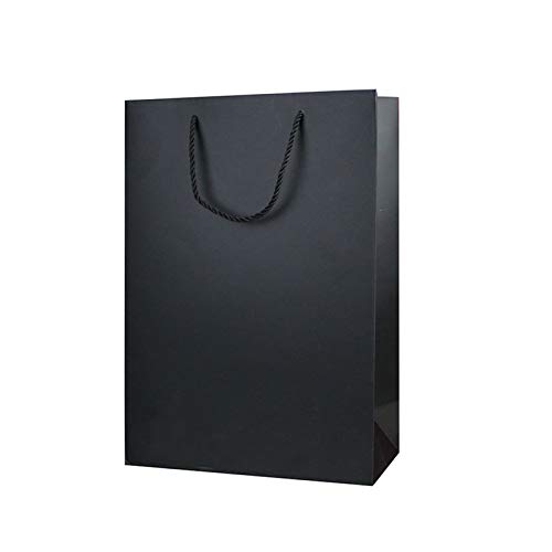20 Piezas Bolsas De Papel, Bolsas Negras Regalo, Caja De Regalo, Bolsa De JoyeríA, 20x15x6 Cm, EcolóGicos, By Homefantasy