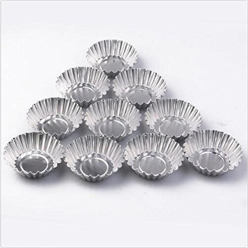 20 piezas de hornear Circular huevo Tarta de Aluminio Cupcake Cake Cookie Molde Forrado Molde de Estaño Herramienta de Hornear Pastel Tazas de Pastel Sartenes