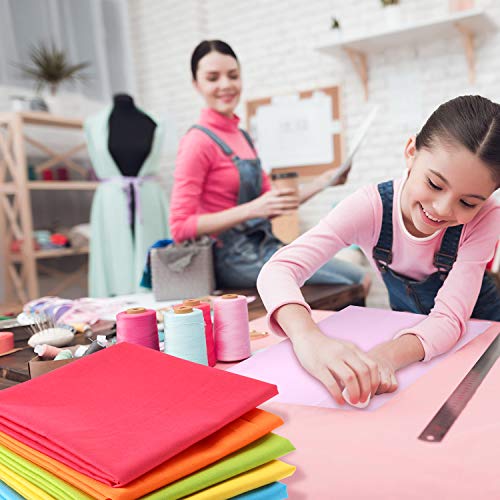 20 Piezas Telas de Algodón Sólido Brillante de 20 x 20 Pulgadas Paquetes de Tela de Acolchado de Bricolaje Telas de Patchwork Cuadrados para Accesorios Hecho a Mano Tela Manualidad Bricolaje