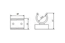 20 x Fixations/plinthes de cuisine avec support d'attache