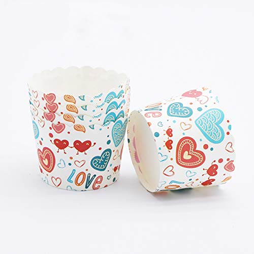 200 Piezas Cupcake de Papel Molde de Muffin de Postre Casos de Papel Muffin Envoltura de la Magdalena Papel Cupcake a Prueba de Grasa Liner Muffin Pan Papel de Cupcakes (4 Estilos)