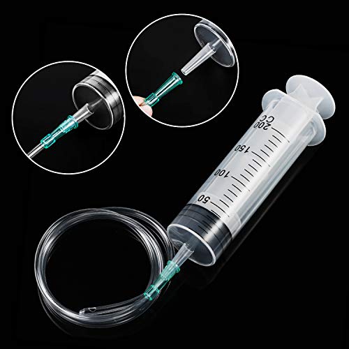 200ml/100ml jeringas con 1m tubo largo de plástico,jeringa desechable Conjunto grande en envase estéril jeringa de dosificación para la aplicación aceite o pegamento,los experimentos,el uso industrial