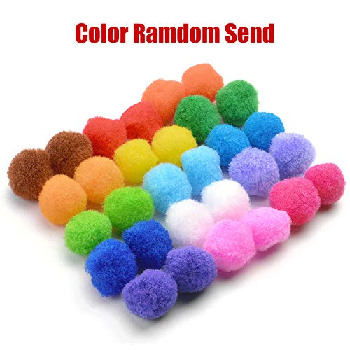 200pcs 2cm Pompones Suaves Colores Bolas Esponjosas de Bricolaje Artesanía Manulidades Decoraciones