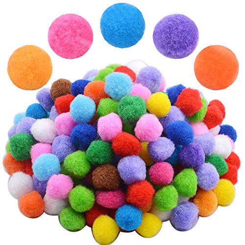 200pcs 2cm Pompones Suaves Colores Bolas Esponjosas de Bricolaje Artesanía Manulidades Decoraciones