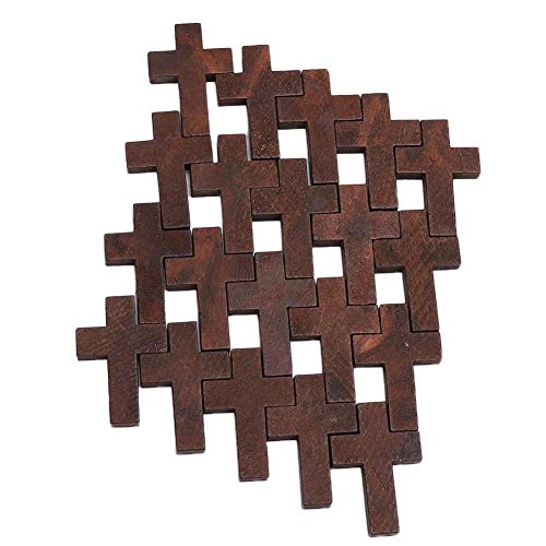 20Pcs Cruz Colgantes Cruces Madera para DIY Collar Pulsera Joyería Que Hace Accesorios para Joyas