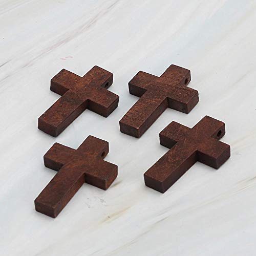 20Pcs Cruz Colgantes Cruces Madera para DIY Collar Pulsera Joyería Que Hace Accesorios para Joyas
