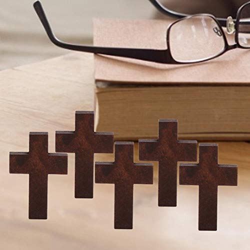 20Pcs Cruz Colgantes Cruces Madera para DIY Collar Pulsera Joyería Que Hace Accesorios para Joyas