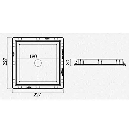 20x20cm Tapa Para Arqueta Desagüe Cubierta Adequa Cisterna Tapas Arquetas Tapadera plastico composite PP