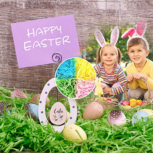 240 g Papel en Tiras de Cesta de Pascua de Multicolor Papel de Seda Raffia Hierba Papel Arrugado Rallado para Rellenar Caja de Regalo (Conjunto de Colores 6)
