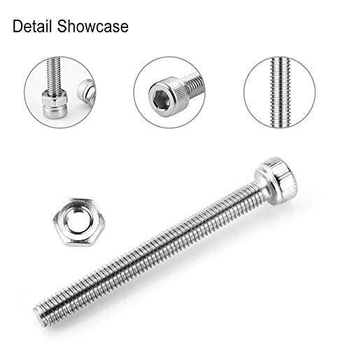 240 piezas M3 Tornillos zócalo hexagonal de Acero inoxidable, Juego de Pernos y tuercas, 3 mm x 4/5/6/8/10/12/14/16/18/20/25/30 mm