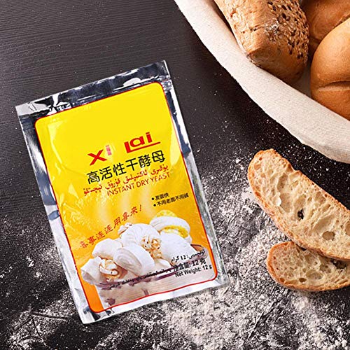 240g Levadura Seca Panadera, 20 Paquetes Levadura De Pan, Levadura En Polvo Altamente Activa Levadura Seca En Polvo Resistente Al Azúcar Levaduras Y Leudantes Para Bollo / Pan / Pastas (12g/Paquete)