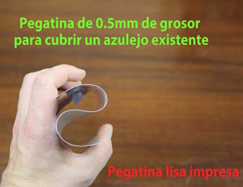 24x mezcla de mosaico gris Lámina impresa 2D 10x10cm PEGATINAS lisas para pegar sobre azulejos cuadrados de 10cm en cocina, baños resistentes al agua y aceite mosaico gris