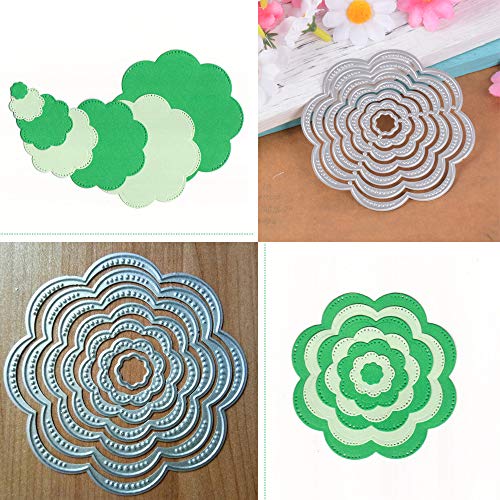 25 Unidades Troqueles Scrapbooking de Metal en Forma Flores Círculos Corazón Troqueles de Corte Plantillas Cutting Dies Tarjeta Papel Decoración Manualidades