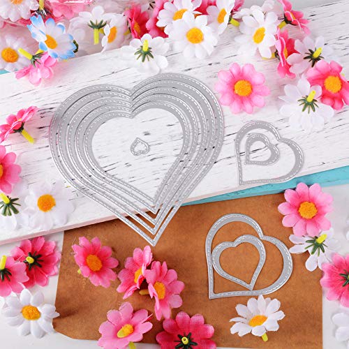 25 Unidades Troqueles Scrapbooking de Metal en Forma Flores Círculos Corazón Troqueles de Corte Plantillas Cutting Dies Tarjeta Papel Decoración Manualidades
