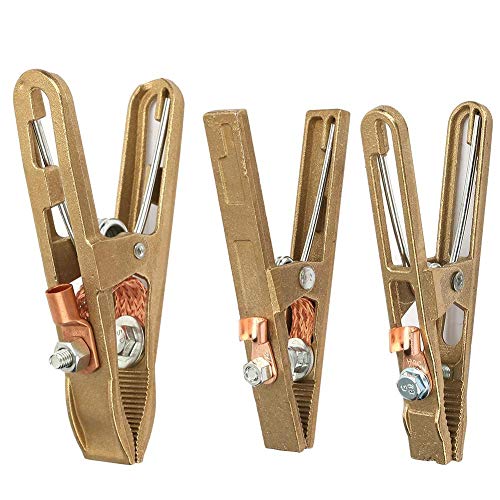 260/300/ 500A Latón Forma en A Soldadura de Tierra Abrazadera Cable Soldadora Pinza de Clip de Agarre de Cobre para Máquina de Soldadura(260A)