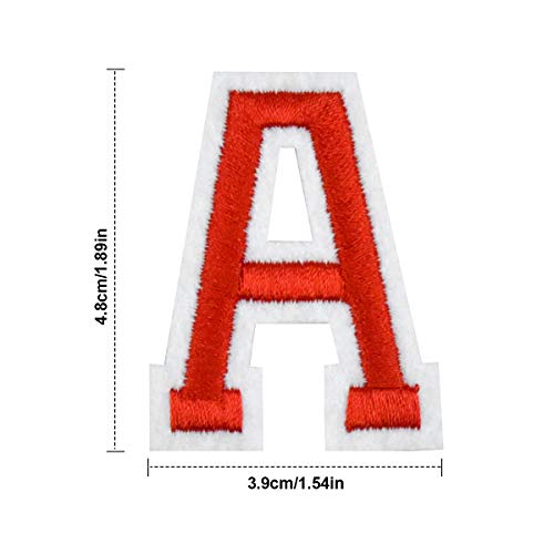 26Pcs Dorado Letra Parches Termoadhesivos, A-Z Alfabeto Carta Parches Adhesiva Apliques de Costura, Hierro Coser en Parche de Planchar, Bordado Reparación Decorativa Tela Parches para Bolsa Ropa