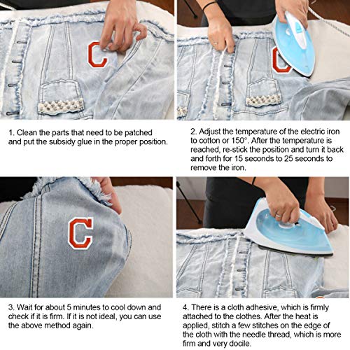 26Pcs Dorado Letra Parches Termoadhesivos, A-Z Alfabeto Carta Parches Adhesiva Apliques de Costura, Hierro Coser en Parche de Planchar, Bordado Reparación Decorativa Tela Parches para Bolsa Ropa