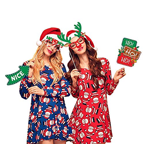 28 piezas de accesorios de fotos y accesorios para Navidad, accesorios de disfraz, accesorios para decoración de Navidad