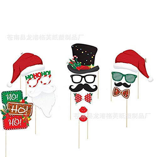 28 piezas de accesorios de fotos y accesorios para Navidad, accesorios de disfraz, accesorios para decoración de Navidad