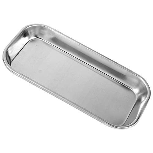 2pcs Bandeja Médica, Bandeja quirúrgica Bandeja Dental Del Instrumento Médico Dental Del Acero Inoxidable 201 Fácil De Limpiar Y De Esterilizar 22,5 x 12 x 2cm