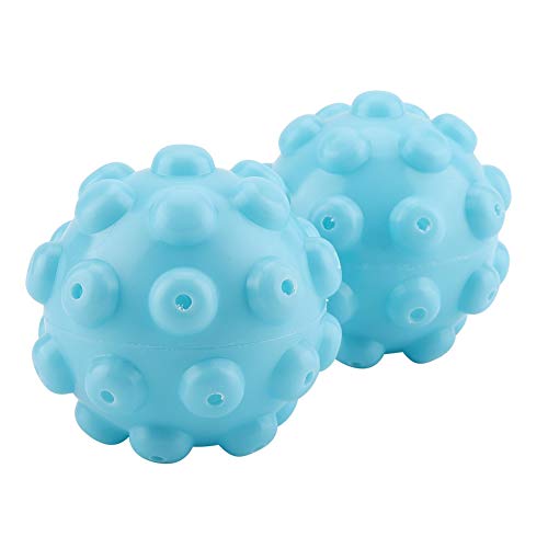 2Pcs Bolas Secadoras Secadora de Lavandería Bolas Lavandería Kit de Lavado Ropa de PVC Azul Productos de Limpieza Suavizante de Telas Accesorios Reduce la Ropa Arrugas Herramienta para el Hogar