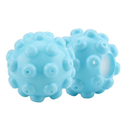2Pcs Bolas Secadoras Secadora de Lavandería Bolas Lavandería Kit de Lavado Ropa de PVC Azul Productos de Limpieza Suavizante de Telas Accesorios Reduce la Ropa Arrugas Herramienta para el Hogar