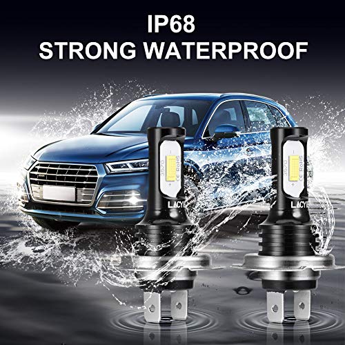 (2Pcs) Bombilla H7 LED, Lacyie Luces de Antiniebla Delanteros Bombillas, 3000 LM, 6000K, IP68 Impermeable, Faros Reemplazo de Halógena Blanco Frío Garantía de 2 años
