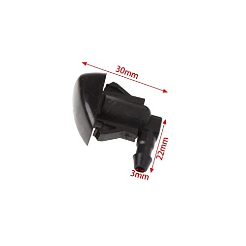 2pcs Limpiaparabrisas Lavadora Jet Chorro de la Boquilla for Toyota Corolla Camry E120 XV30 Accesorios del Coche Boquillas de limpiaparabrisas (Color : Black)
