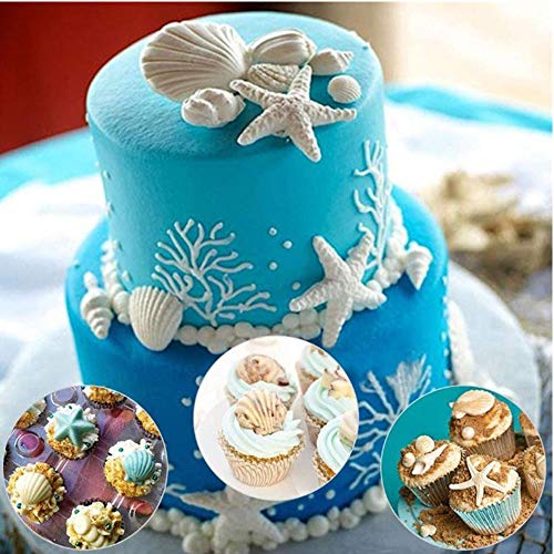 2pcs Marina Animales Moldes Silicona Bricolaje, Molde de Silicona para Tartas de Caramelo, Herramientas para Fondant, para Decorar Tartas, Chocolate, Dulces, Hornear, Cubitos de Hielo