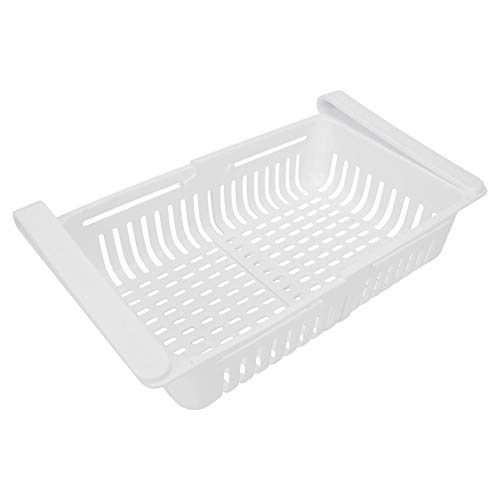 2Pcs Refrigerador Storager Cajón Slide Slide Frigorífico Organizador Contenedores Frigorífico de plástico Cestas clasificadas para verduras Frutas Huevo y cerveza Almacenamiento (8.3 * 6.3 * 2.8"）