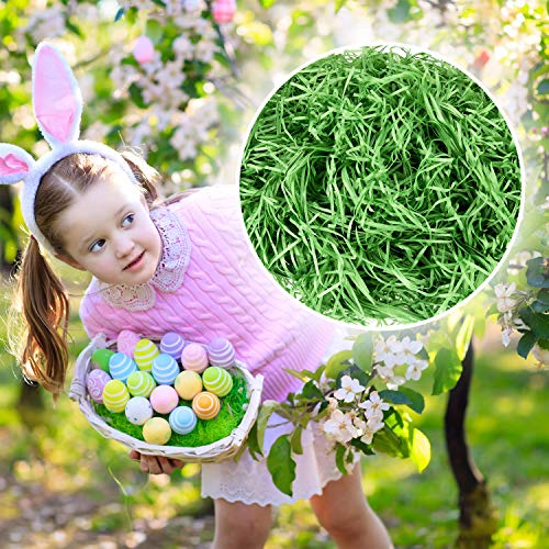 3 Bolsa de Papel en Tiras Hierba de Cesta de Pascua Relleno de Cesta de Regalo para Materiales de Fiesta Manualidades, 10,5 Onzas Totalmente