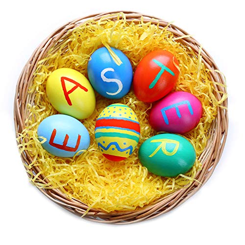 3 Bolsa de Papel en Tiras Hierba de Cesta de Pascua Relleno de Cesta de Regalo para Materiales de Fiesta Manualidades, 10,5 Onzas Totalmente