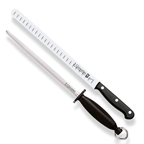3 Claveles 28052 Set Cuchillo jamonero, Acero