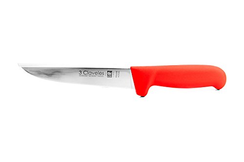 3 Claveles Cuchillo Deshuesar Ancho Proflex, Acero Inoxidable, Rojo, 15 cm-6"