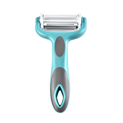 3-en-1 pelador multifunción de acero inoxidable giratorio melón peeling cuchillo melón planing, fruta y verduras pelador serrado y cuchilla ergonómica cuchilla afilada gadget de cocina duradera