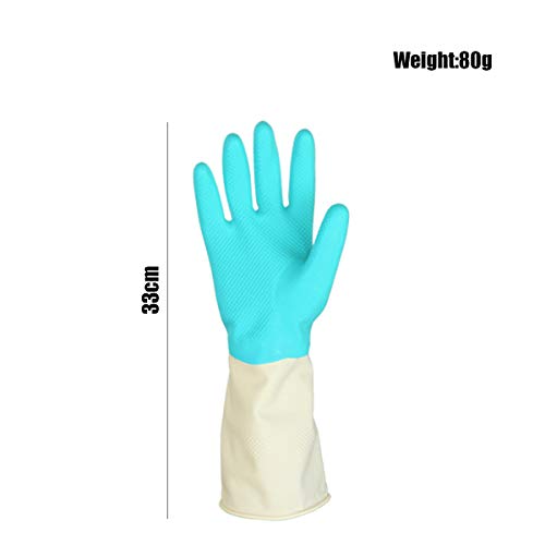 3 pares de guantes de goma impermeables para limpieza de la ropa de la cocina (tamaño mediano)