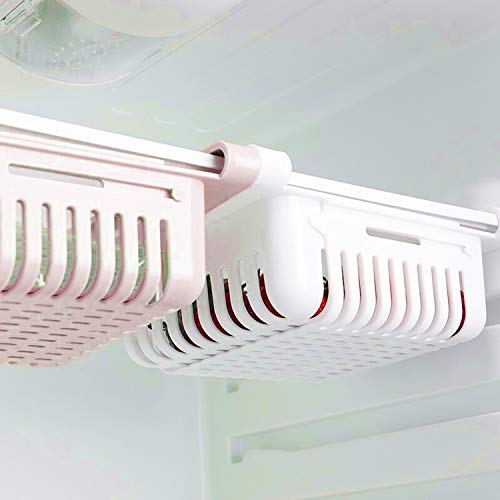 3 Piezas Estante De Almacenamiento De Refrigerador Retráctil cajón nevera Frigoríficos Organizadores de Cajones para Clasificación de Alimentos bebidas frutas Mantiene Ordenado El Refrigerador
