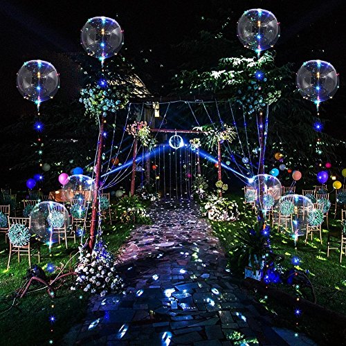 3 PIEZAS LED Globos, Transparente Fiesta Globos, Único Fiesta Globos, Perfecto para Varios Festivales, Fiesta, Aniversario Celebraciones, Boda, Fiesta Decoración