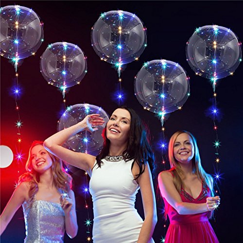 3 PIEZAS LED Globos, Transparente Fiesta Globos, Único Fiesta Globos, Perfecto para Varios Festivales, Fiesta, Aniversario Celebraciones, Boda, Fiesta Decoración