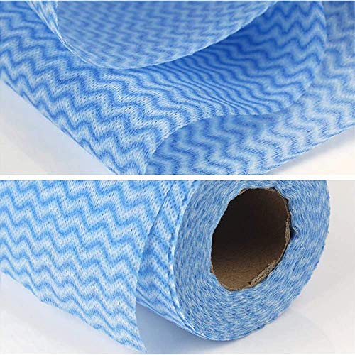 3 Rollos Toalla de limpieza desechable, Telas de Cocina No Tejidas de Tela Antiadherente de Aceite, para Cocina Casera, Mesa de Comedor (Rojo Verde Azul)