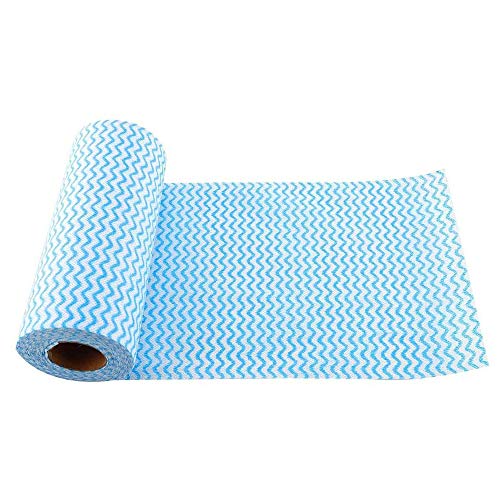 3 Rollos Toalla de limpieza desechable, Telas de Cocina No Tejidas de Tela Antiadherente de Aceite, para Cocina Casera, Mesa de Comedor (Rojo Verde Azul)