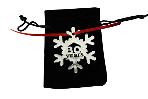 30 años de metal recortado copo de nieve para árbol de Navidad, 30 aniversario de boda