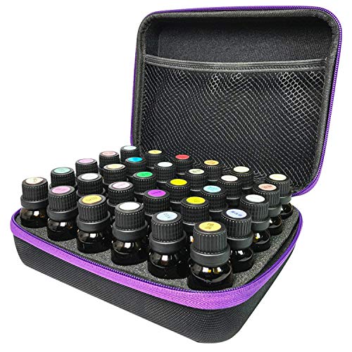 30 Caja De Aceite Esencial De Rejilla Caja De Transporte De Aceite Esencial Caja de Soporte para aceites Esenciales para Botellas de 5 ml 10 ml 15 ml Duraderos a Prueba De Agua