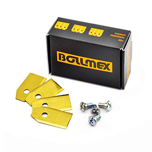 30 cuchillas de titanio Bollmex de 0,75 mm con 30 tornillos, cuchillas de repuesto compatibles con cortacésped Husqvarna Automower Gardena cortacésped 105 310 315 320 420 430x r40i (duraderas)