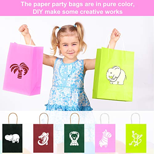 30 piezas Bolsas Papel 21 * 15 * 8CM,Bolsas de Papel Negro,Bolsas de Papel con Asas,Bolsas Papel Kraft,Bolsas Regalo(Espesar 130gsm)
